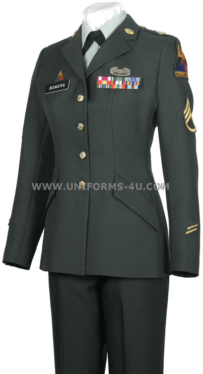 U.S. ARMY FEMALE OFFICER CLASS A ARMY GREEN UNIFORM