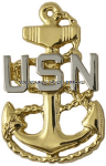 U.S. NAVY E-7 CHIEF PETTY OFFICER CAP DEVICE