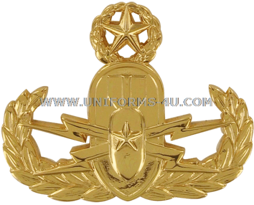 Navy Explosive Ordnance Disposal Breast Insignia. Officer 24K. Navy Explosive Ordnance Disposal Breast Insignia. Officer 24K.