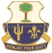 U.S. ARMY 163RD INFANTRY REGIMENT UNIT CREST (DUI)
